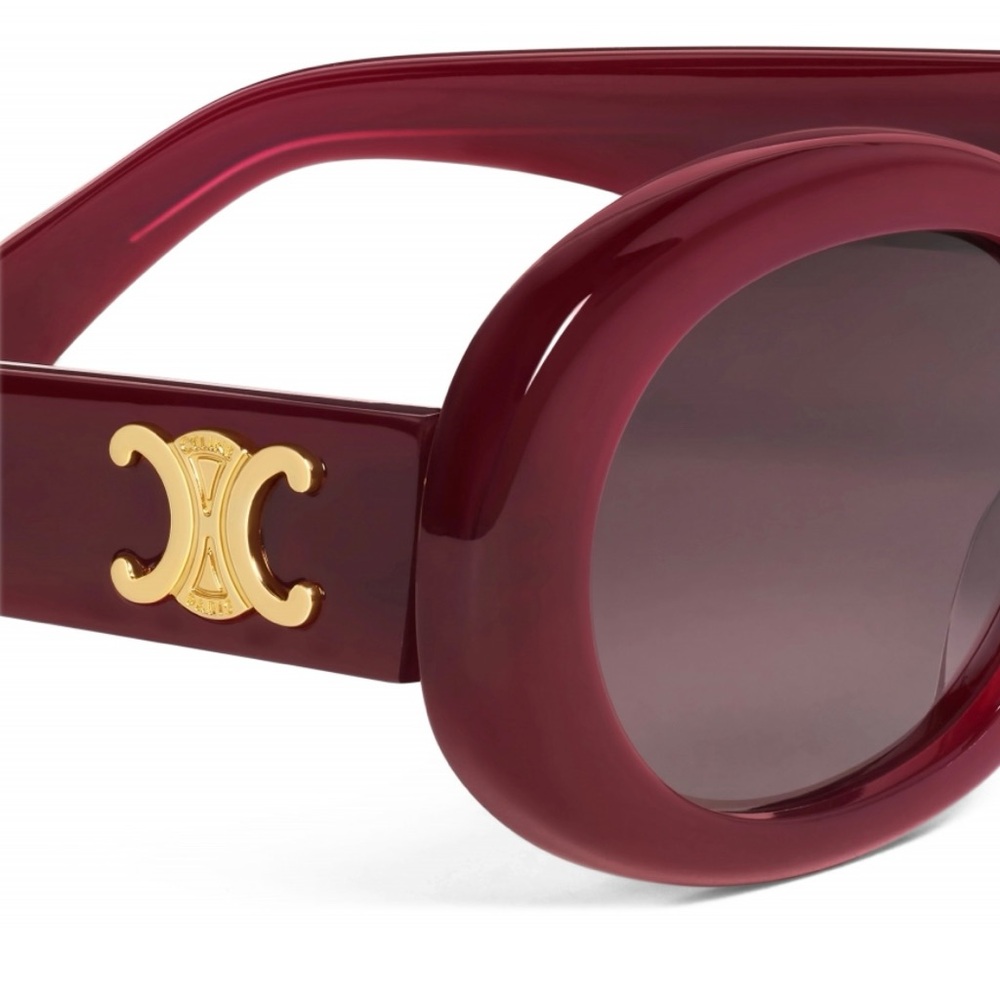 Celine Triomphe Oval Acetate Sunglasses - Picture 2 of 16